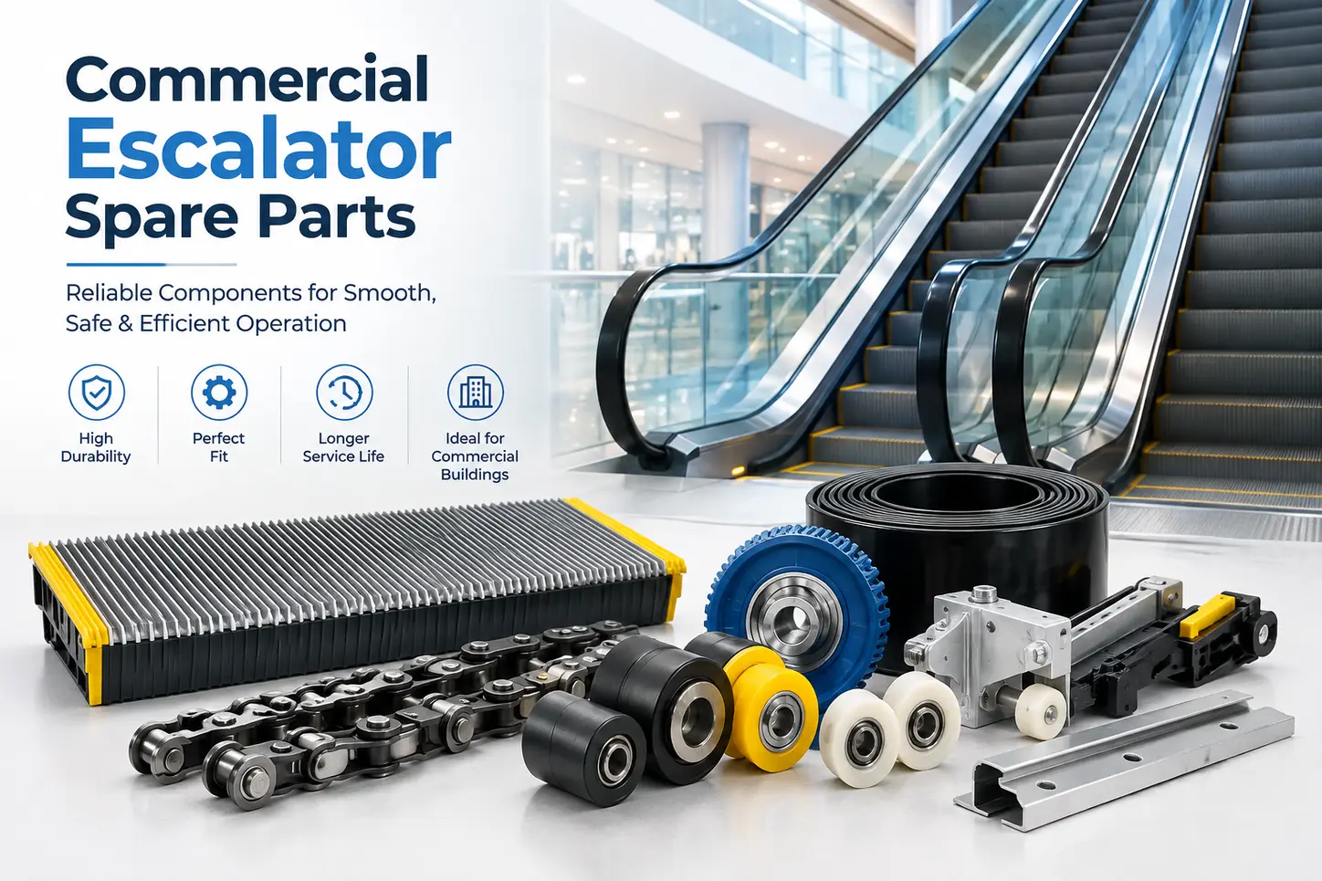 Commercial Escalator Spare Parts: Types, Uses & Replacement Guide