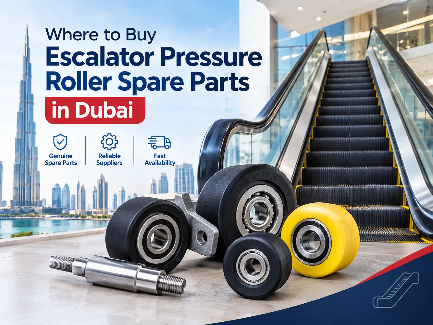 Escalator Pressure Roller Spare Parts